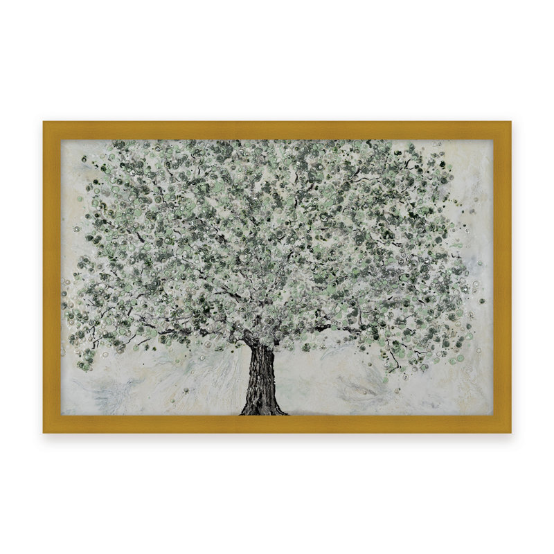 Nature Inspired "Radiant Renewal" Canvas Wall Art By , 30" H x 40" W, Framed Print, Black