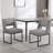 Markque 18.3" H Boucle/Linen Upholstered Parsons Chair with Metal Frame-1421869091