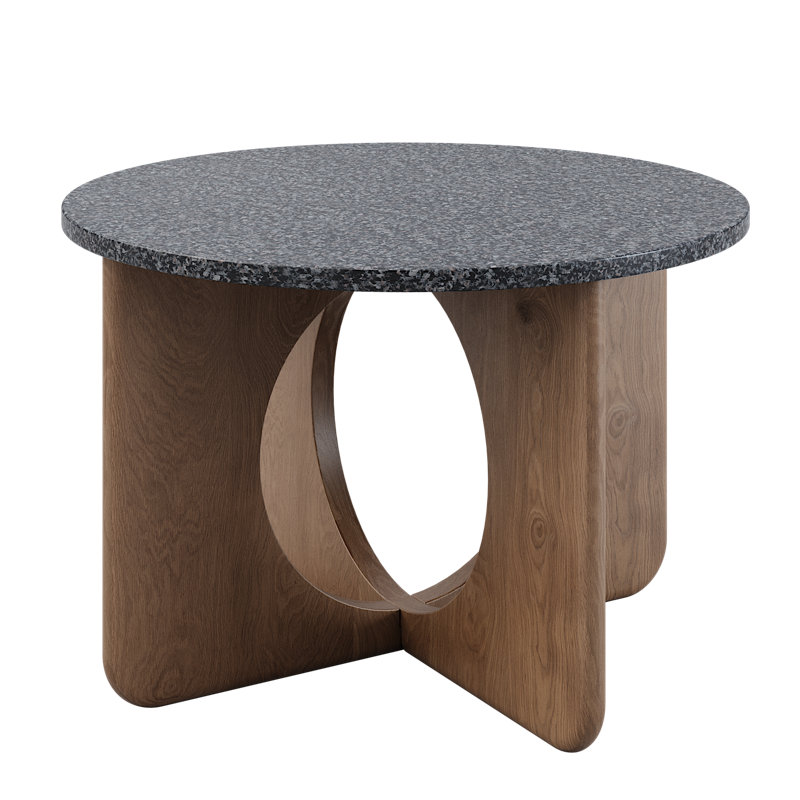 Table basse Tumble, Noir, Bois d'œuvre