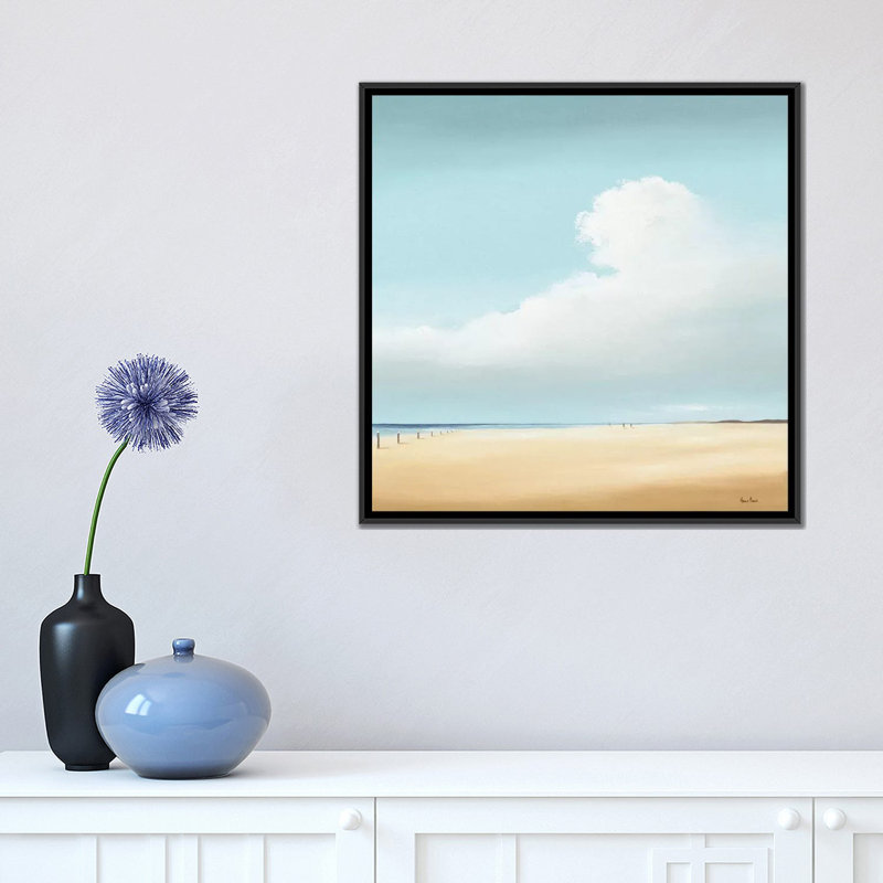 «Walking I», reproduction sur toile, H 18 po x l 18 po x P 1,5 po, Toile avec cadre flottant noir, Pas de tapis