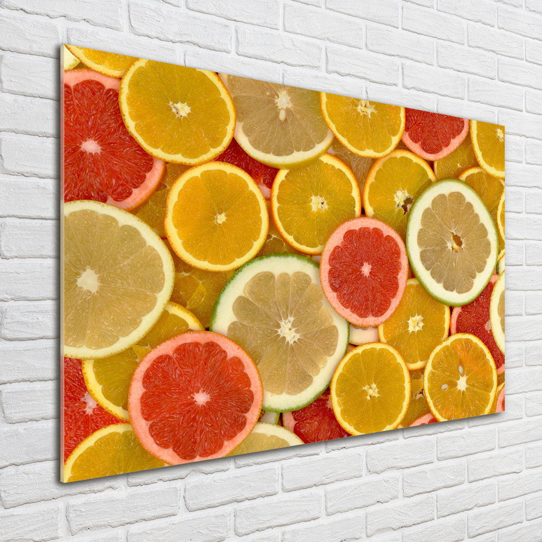 Citrus Fruits - Unframed Art Prints on Glass