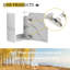 Meuble-lavabo mural 16 po avec lavabo en céramique et porte d'armoire à fermeture en douceur, pour petite salle de bain-126528308