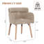 Chaise rembourrée moderne en bois massif avec accoudoirs -2066105516