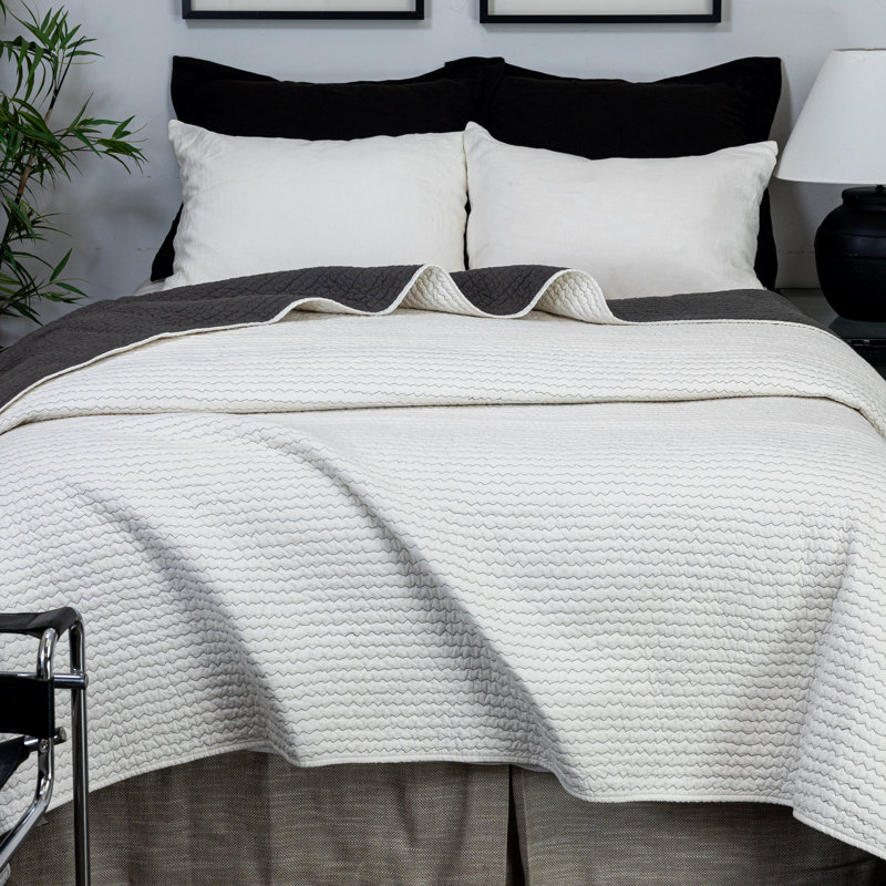 Jade Quilt, Twin Quilt, Ivory/Mineral