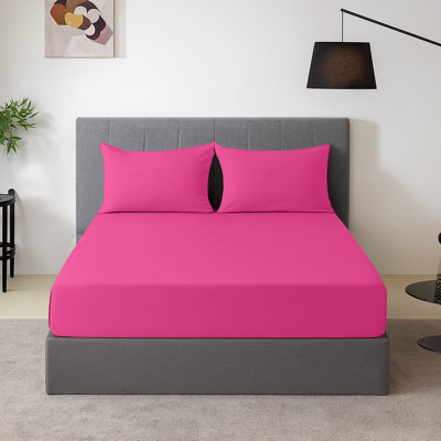 Harper-Mae Microfiber Brushed Fitted Sheet Deep Pocket 25 cm