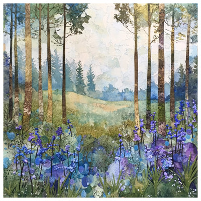 Forest Landscape With Wildflowers Duvet Covers