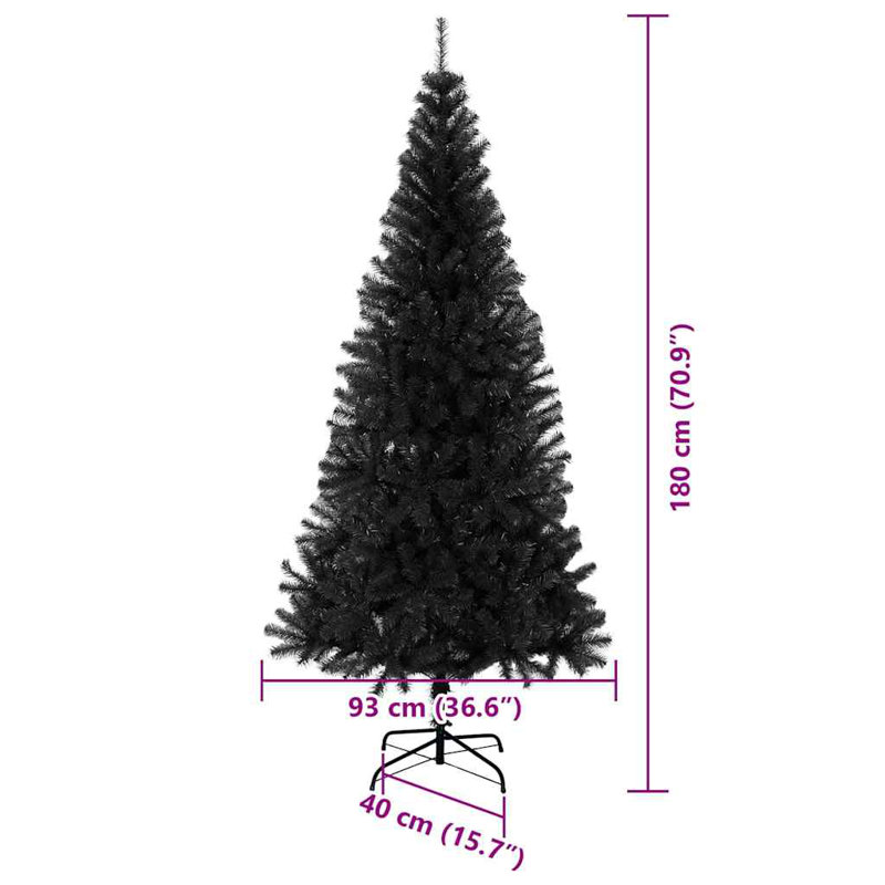 Christmas Tree with 300 LEDs with Stand PVC, White, 5.91' H