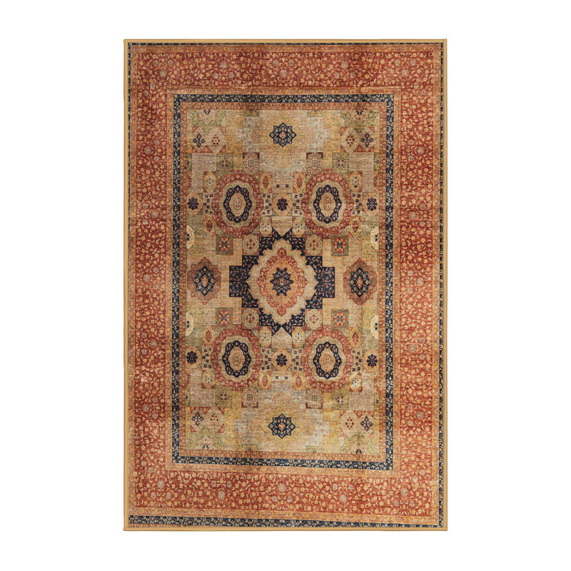 Tapis brun / beige Hanabury Southwestern, Rectangle 2 pi x 3 pi