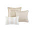 Édredon pour grand lit 7 pièces, beige, conception diagonale, literie de haute qualité, confort toutes saisons, ensemble de luxe, jupe de lit beige avec rembourrage, oreillers décoratifs de literie-118967619