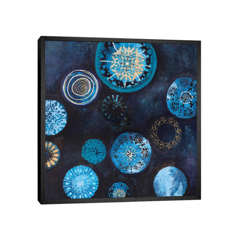 Indigo - Print on Canvas, Black Framed, 45.72cm H x 45.72cm W x 3.81cm D