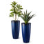 Ensemble de 2 pots à fleurs surdimensionnés en faux cobalt 30 po-123175658-123175659
