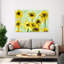 Cheerful Yellow Sunflowers 1 Piece Wrapped Canvas Wall Art-1748439769