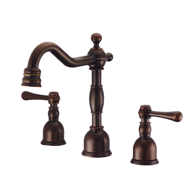 Opulence Widespread Bathroom Faucet with Drain Assembly, Tumbled Bronze
