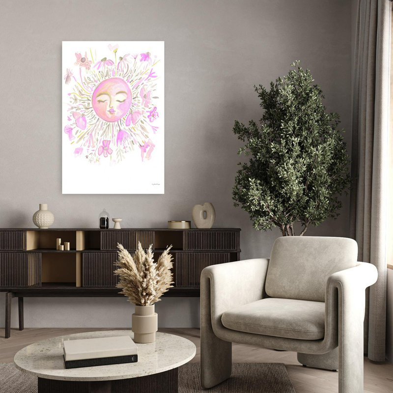 Art contemporain, art floral abstrait, H 36 po x l 24 po