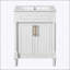 Meuble-lavabo de 24 pouces avec lavabo en céramique intégré, armoire de rangement spacieuse et conception élégante pour les petites et moyennes salles de bain-703030252