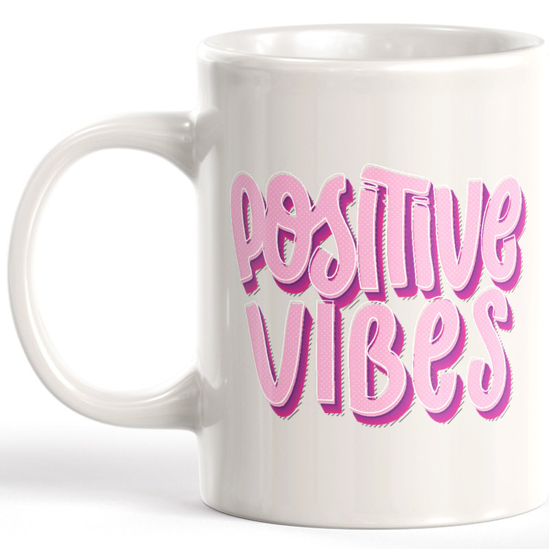 Tasse à café à vibration positive, 11 oz, Céramique