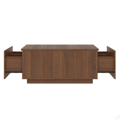 33.25" Square Coffee Table With 4 Drawers