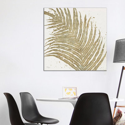Gold Leaves I 1 Piece Wall Art on Canvas