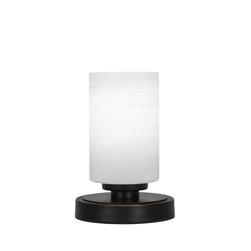 Aneka Accent Lamp Shown With 4" Matrix Glass, White, Dark Granite