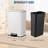 8 Gal (30L) Rectangular Stainless Steel Step Trash Can with Soft-Close Lid, Fingerprint-Proof, Removable Inner Bucket & Anti-Slip Base – White-136836271-136836275