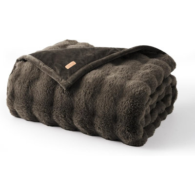 Ridgeline Faux Fur Throw Blanket