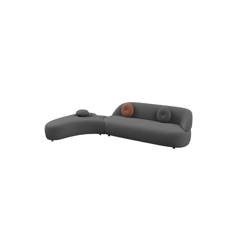 Négociation de canapé d'affaires luxueux et léger, Gris, H 29,53 po x l 125,98 po x P 66,93 po