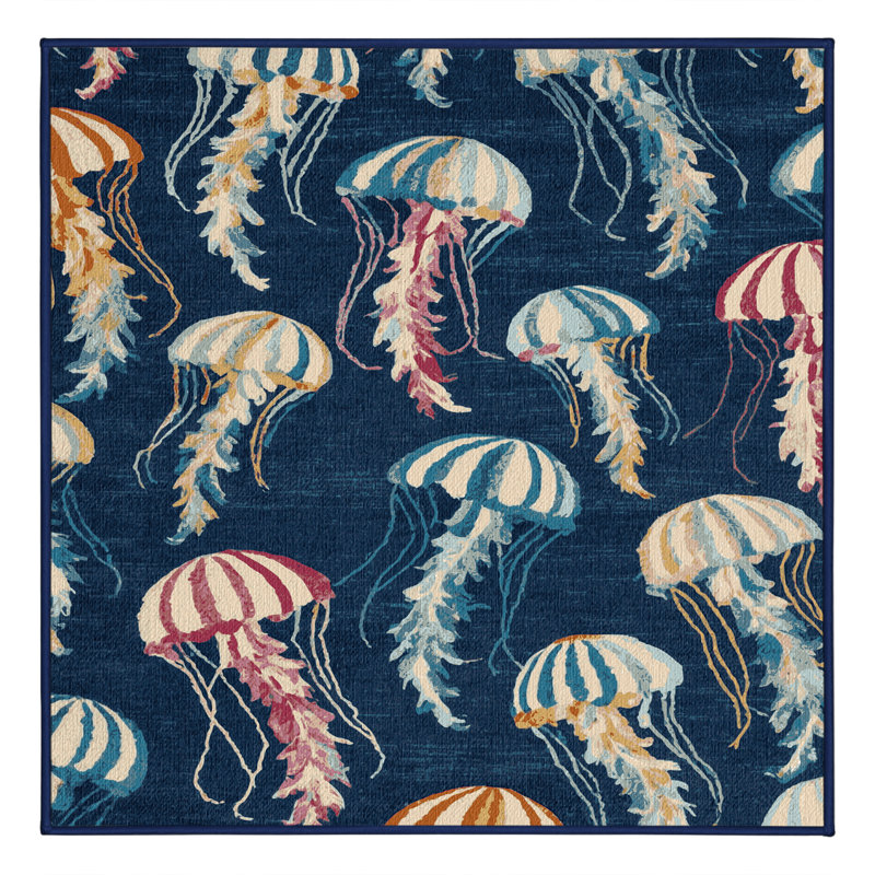  Tapis nautique lavable Jellyfish, Tapis de couloir 2 pi x 4 pi