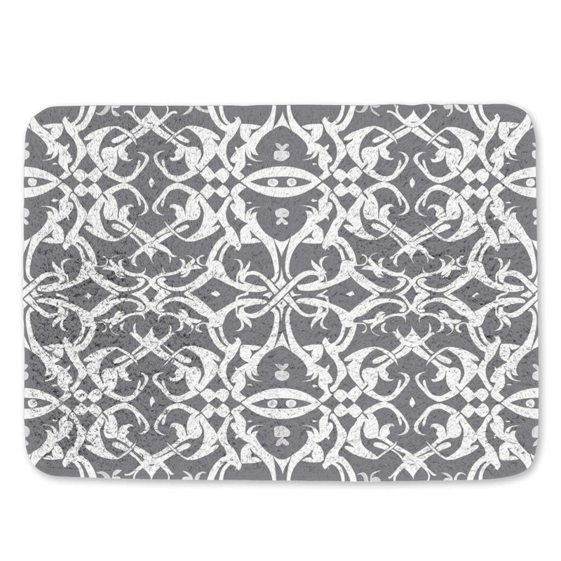 Eigil Microfiber / Microsuede Non-Slip Bath Mat, 21"W x 34"L