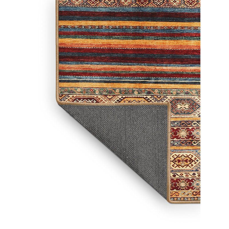 Tapis brun / jaune Southwestern, Rectangle 6 pi x 9 pi