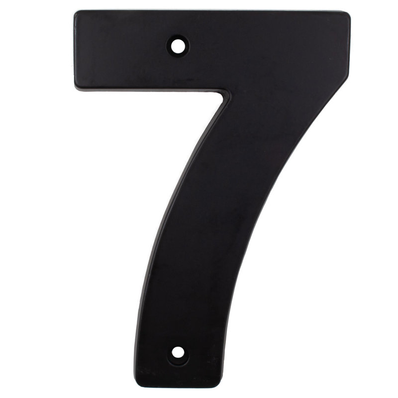 Numéro de maison 5 po en métal résistant aux intempéries, Bronze vintage, 7