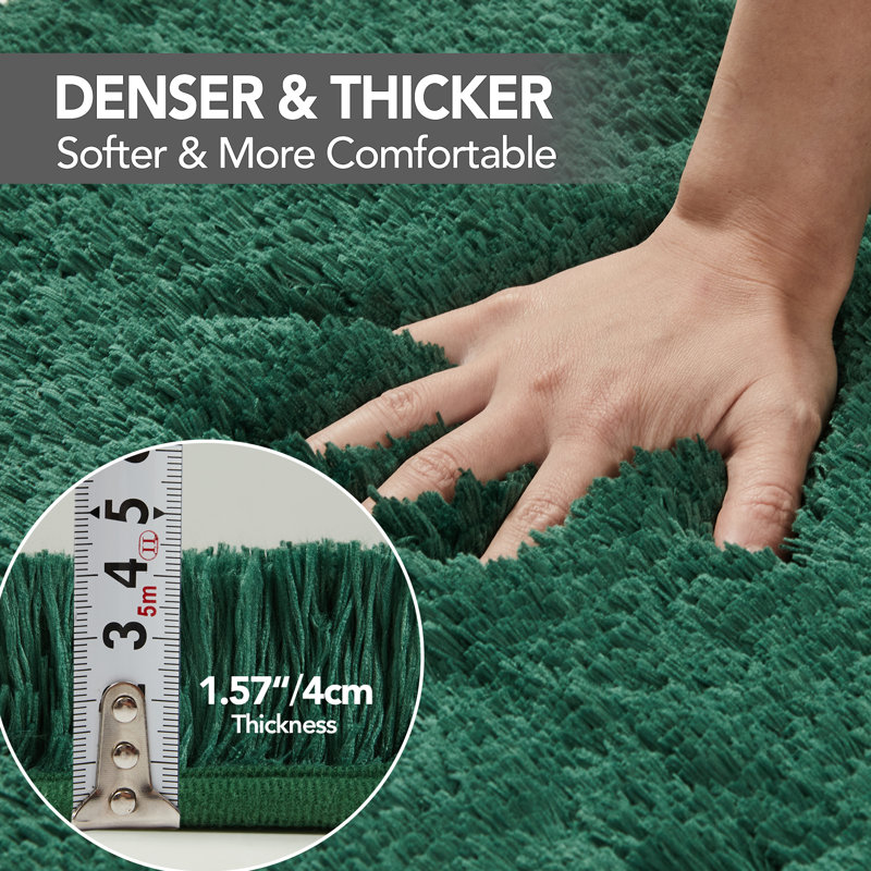 Mirrabooka Non-Slip Bath Rug, Green, 20" W x 24" L