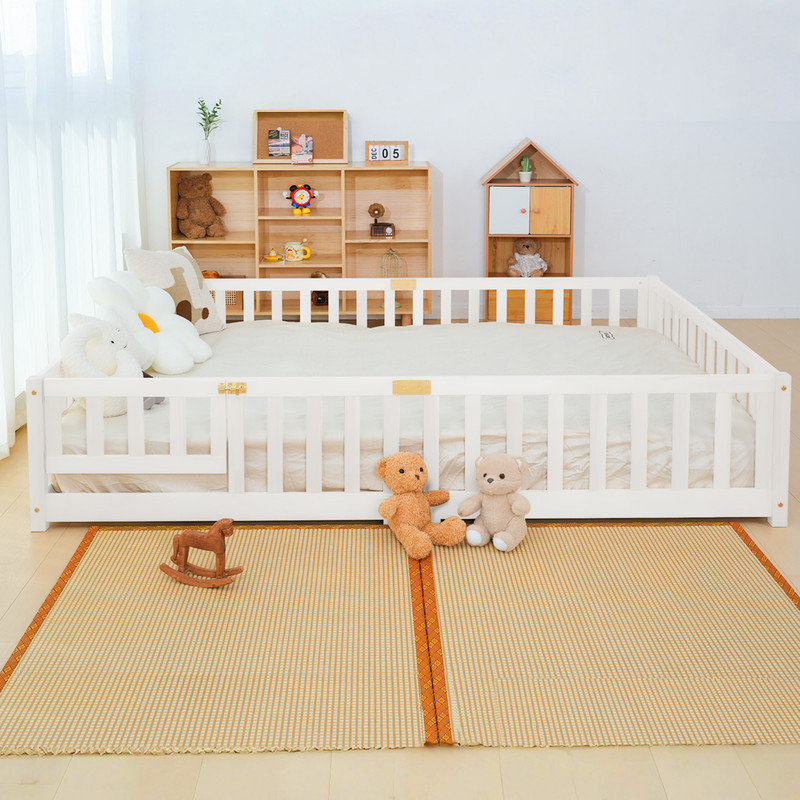 Floor Bed For Kids-Montessori Bed Frame, Wood Toddler Floor Beds, Twin