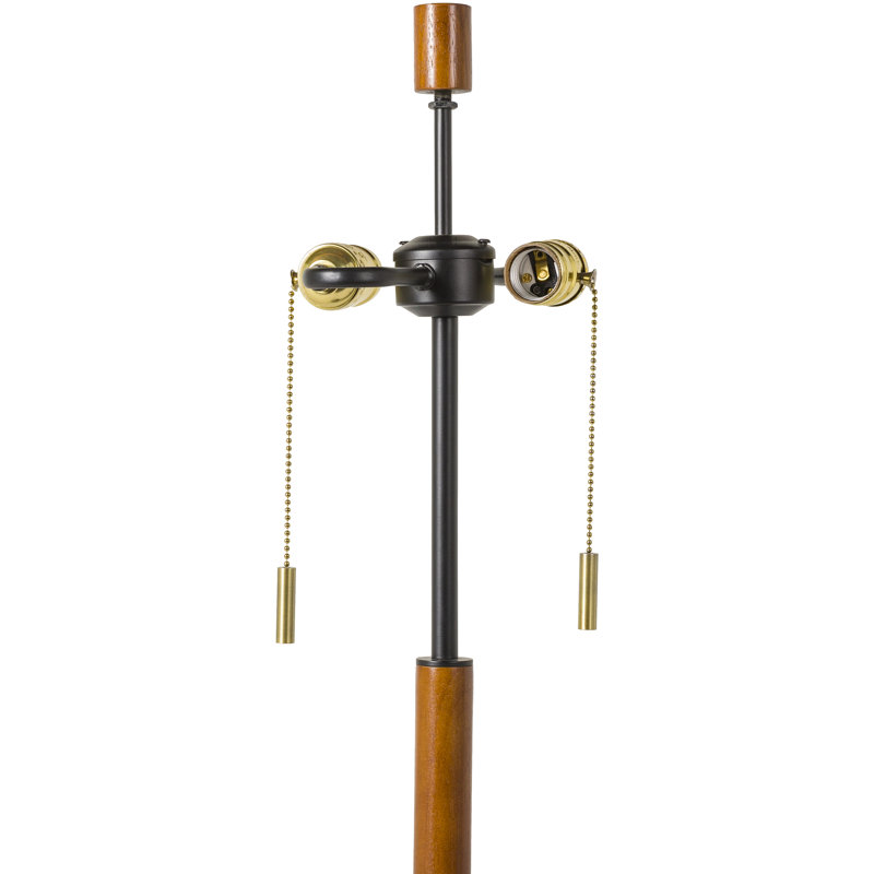 Kenley Table Lamp with Pull Chain , Black/Brown