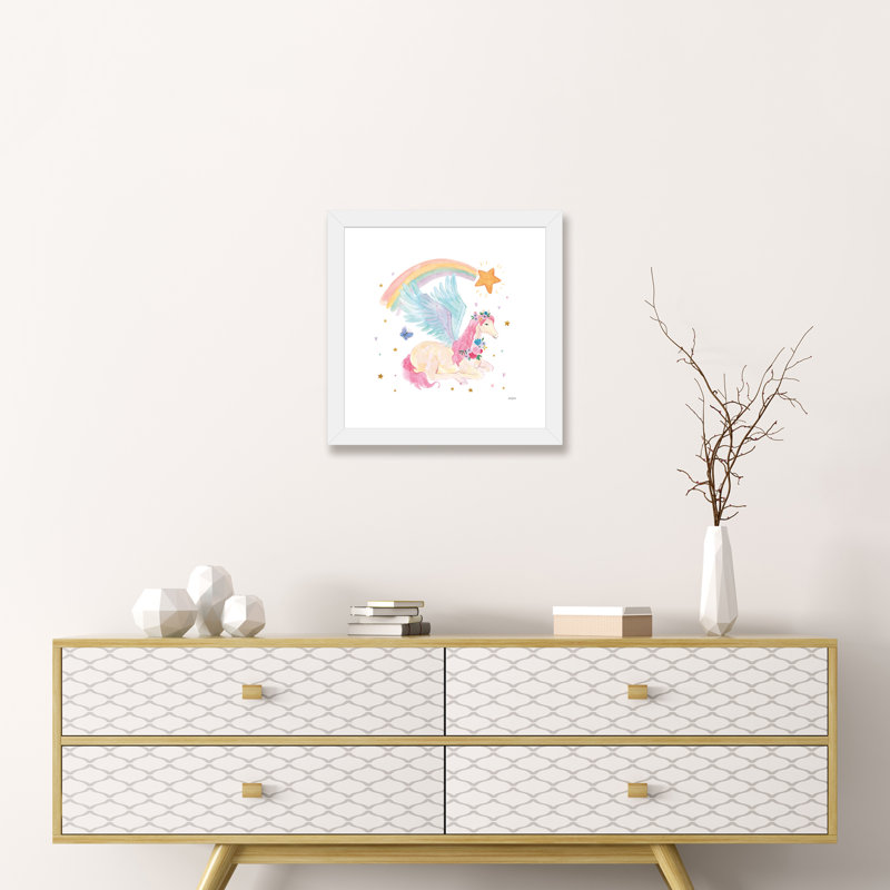 Décoration murale pour enfants Magical Friends II, H 24 po x l 24 po x p 1 po, Papier encadré blanc