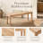  47.2" Solid Wood Farmhouse Bench, Multi-use Bench for Dining Room,Entryway and End of Bed-1385691829