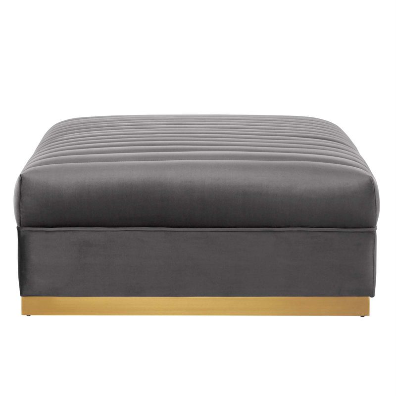 Canapé modulaire modulaire en velours Modway Sanguine, 100% polyester gris