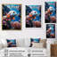 Orange orange, animaux marins sous l'eau, symphonie d'art sur toile-716786434-716786435