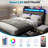 Modern Full/Queen Bed Frame With LED Lights, Storage Drawers, And Charging Station – Available In Brown And Gray-1198983744-1198983802
