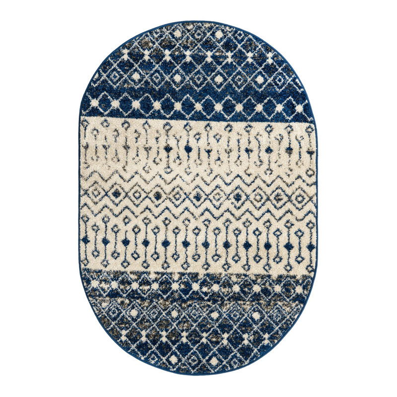 Somerville Geometric Indoor Rug, Oval 4' x 6'
