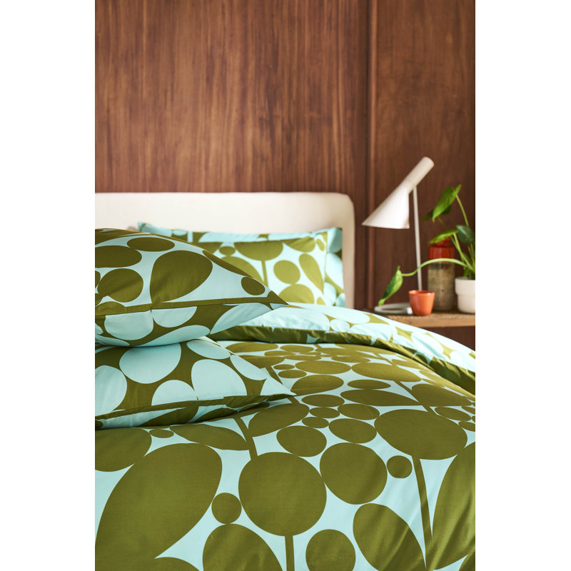 Bubble Flower Aqua Seagrass Pillowcase Pair