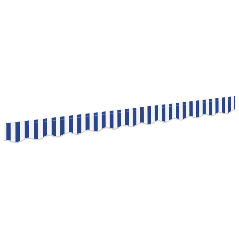 Breakwater Bay 20cm D Retractable Patio Awning, Blue/White Striped, 230 cm W x 20 cm D