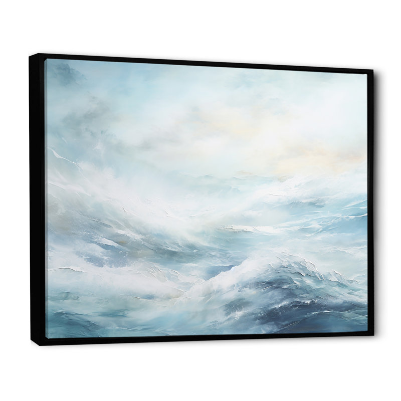 Impression sur toile «Blue Storm Charm» - tempêtes, Cadre flottant noir, H 30 po x l 40 po x P 1,5 po