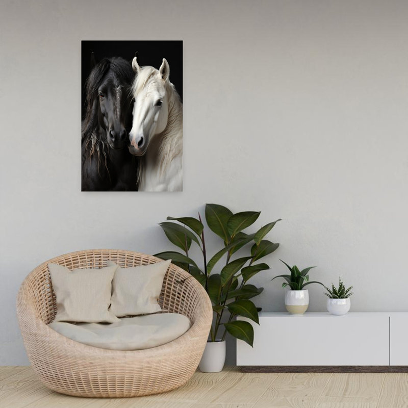 Art contemporain cheval contemporain, H 24 po x l 16 po