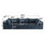 Canapé 118 po en tissu velours côtelé 118 po Cloud-1874919513