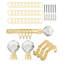 Crystal Brushed Silver Stainless Steel Adjustable 160cm to 300cm 2cm Single Curtain Pole-1647737892-1721421541