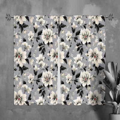 Rideaux à motif floral - 6099