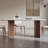 Solid Wood Base Dining Table-1283266417