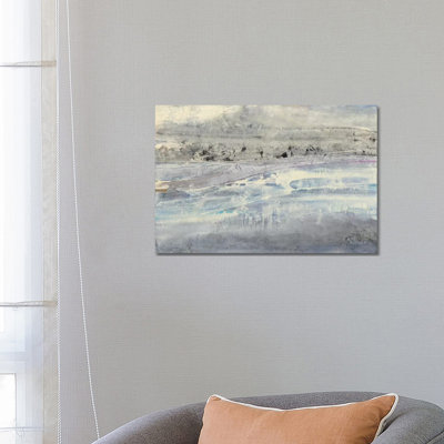 Silver Horizon 1 Piece Wrapped Canvas Panoramic Painting