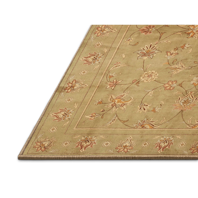 Tapis oriental vert Lizette, Rectangle 7 pi x 10 pi