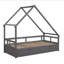 Lit de jour extensible avec deux tiroirs, lit maison en bois avec tiroirs, lit, canapé-lit, style moderne, sommeil confortable, gris-1510818491